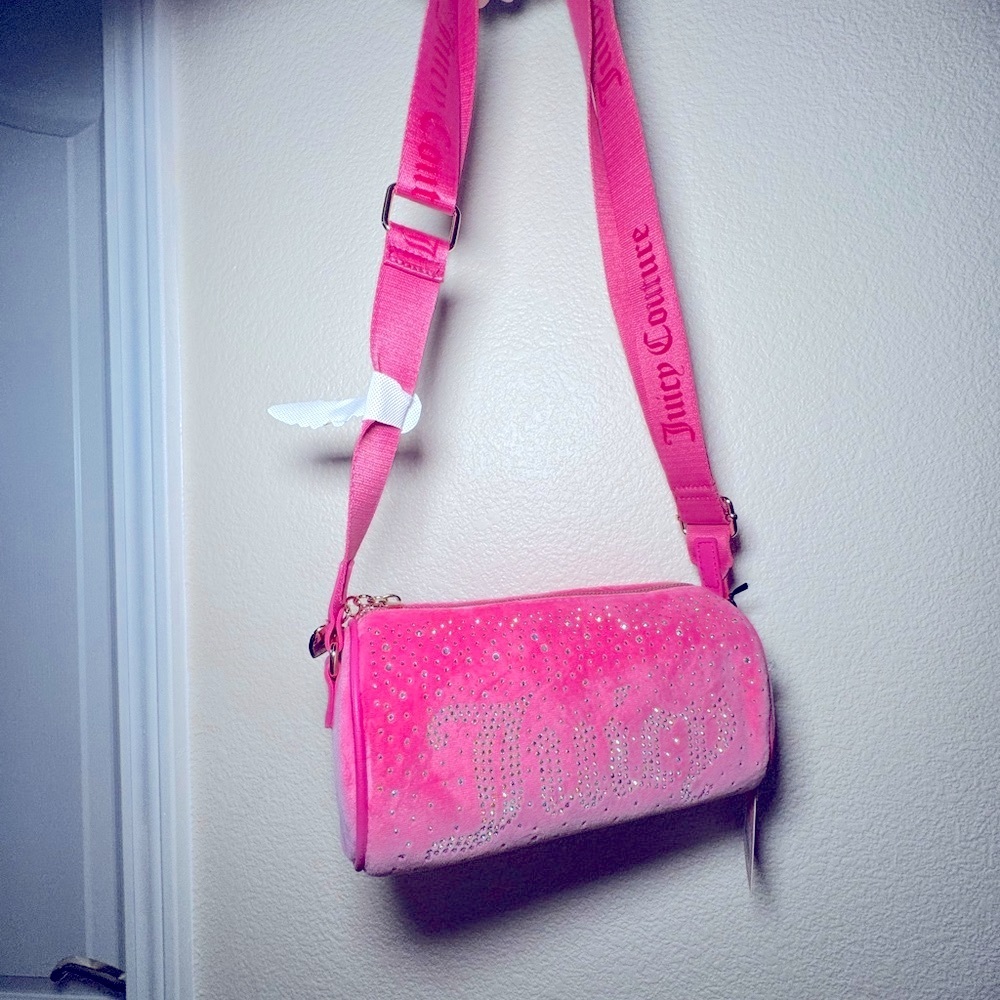Juicy Couture Pink Shiny Studded Shoulder Bag